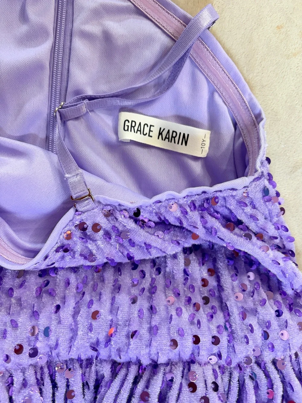 Grace Karin shimmering lilac